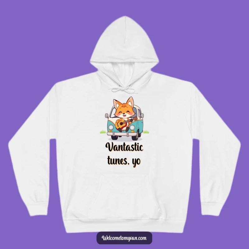 Funny Fox Ukulele Van Hoodie: Cozy Tunes for Your Adventures
