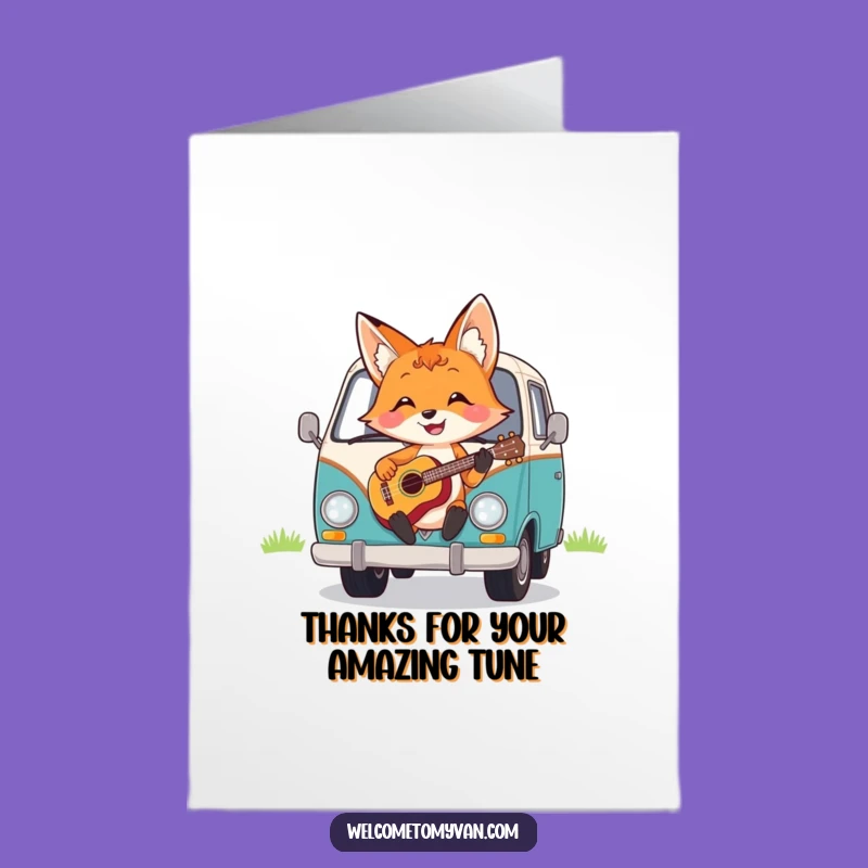 Free Printable Thank You Card: Grateful Fox Tunes, Funny Thank You Downloadable Gift