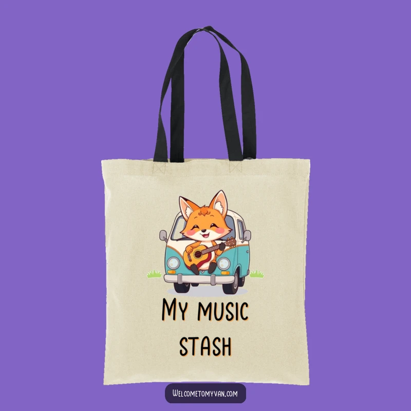 Funny Fox Ukulele Van Tote Bag: Carry Your Music and Your Gear